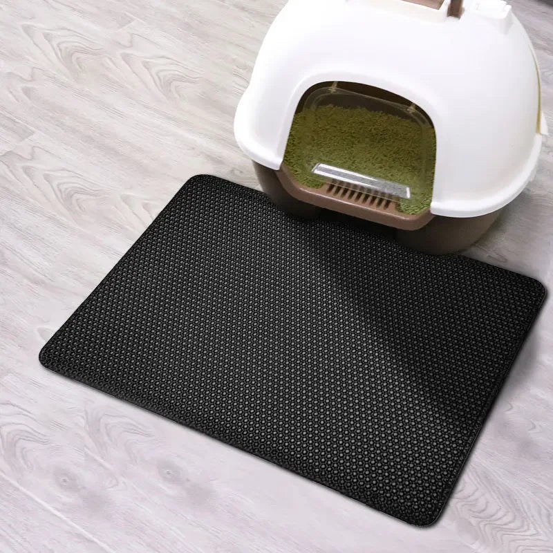 PAAWZY Kattenbakmat – Wasbare Antislip Mat met Dubbele Laag