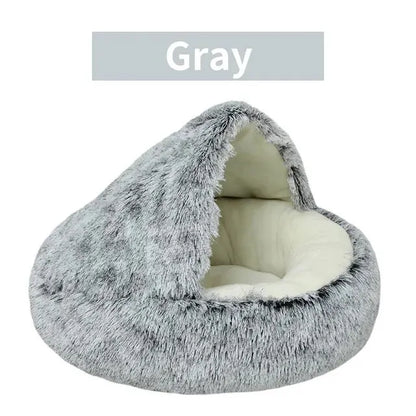 PAAWZY SnuggleCave – Pluche Huisdierbed met Capuchon