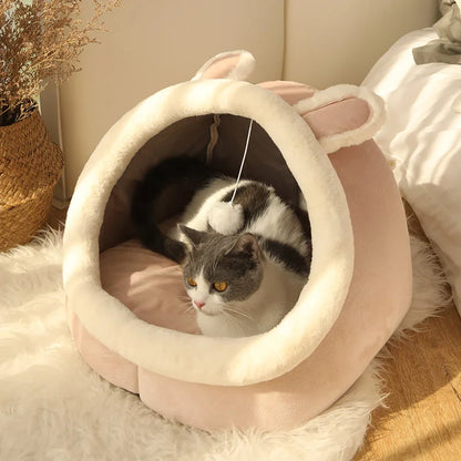 PAAWZY Katten- & Hondenmand – Zachte CozyCloud Slaaphut