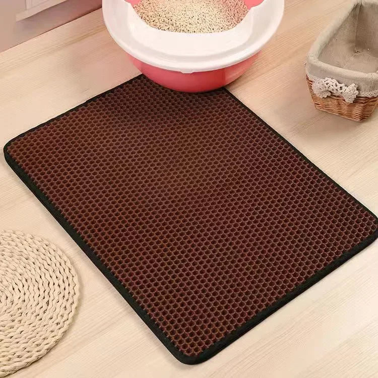 PAAWZY Kattenbakmat – Wasbare Antislip Mat met Dubbele Laag