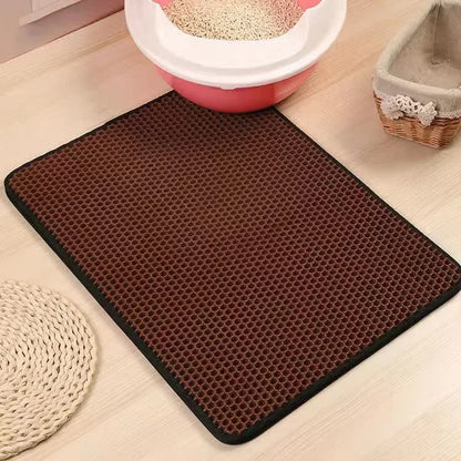 PAAWZY Kattenbakmat – Wasbare Antislip Mat met Dubbele Laag