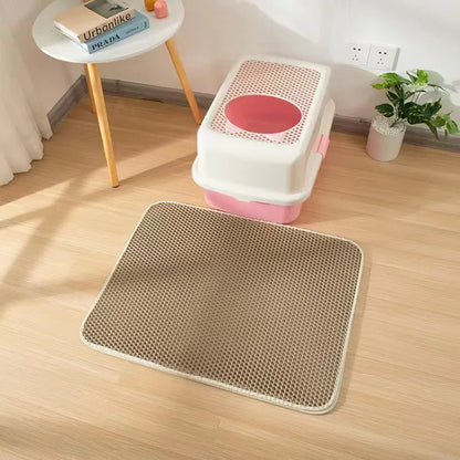 PAAWZY Kattenbakmat – Wasbare Antislip Mat met Dubbele Laag