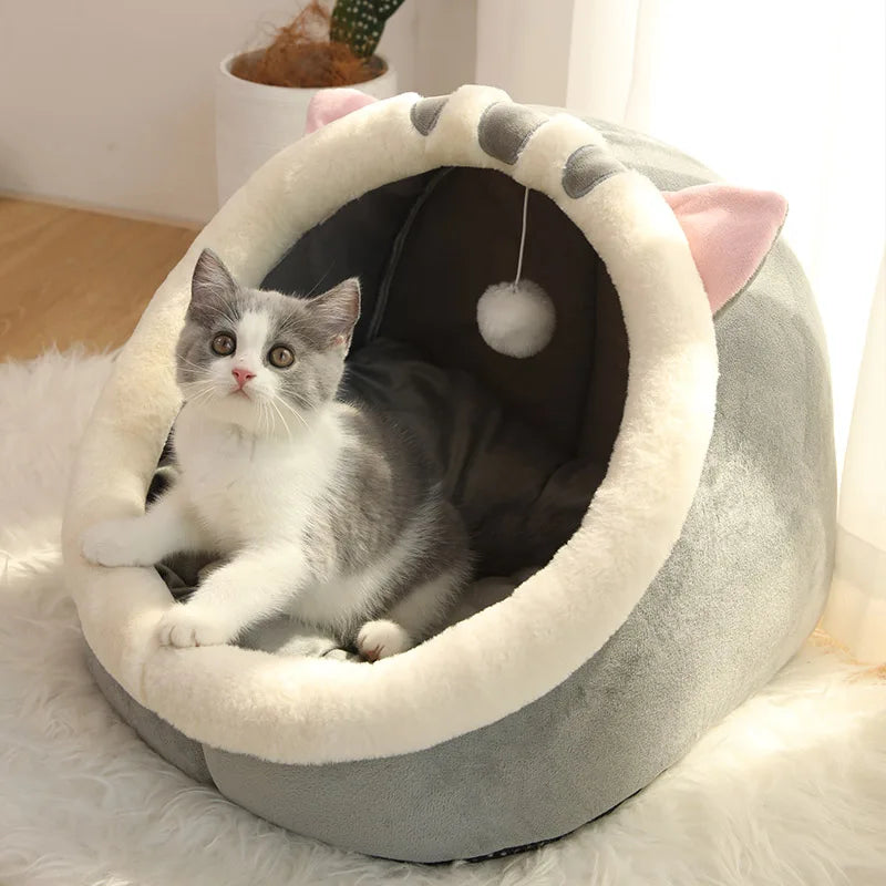 PAAWZY Katten- & Hondenmand – Zachte CozyCloud Slaaphut