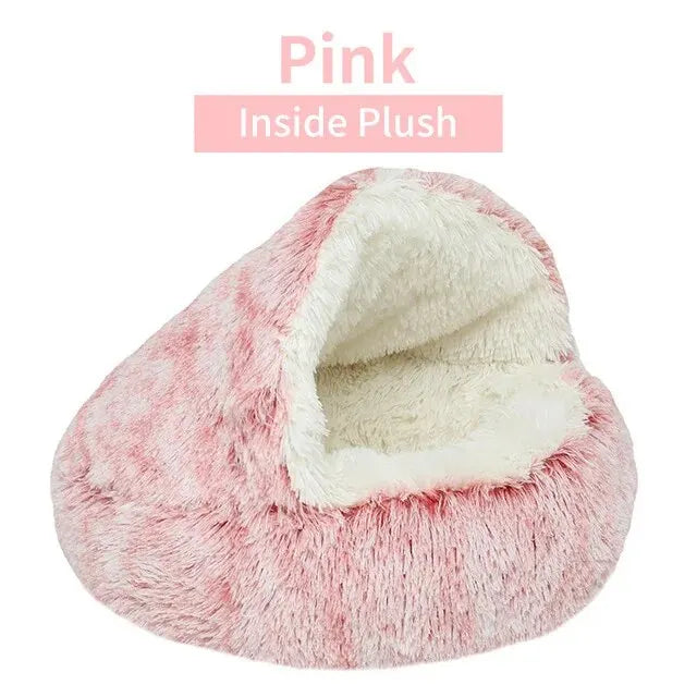 PAAWZY SnuggleCave – Pluche Huisdierbed met Capuchon