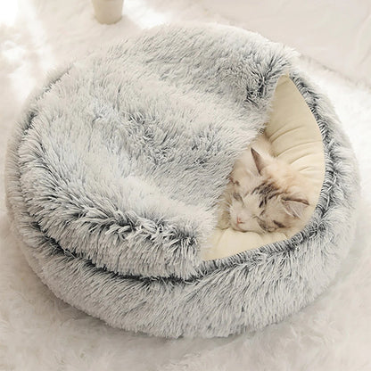 PAAWZY SnuggleCave – Pluche Huisdierbed met Capuchon