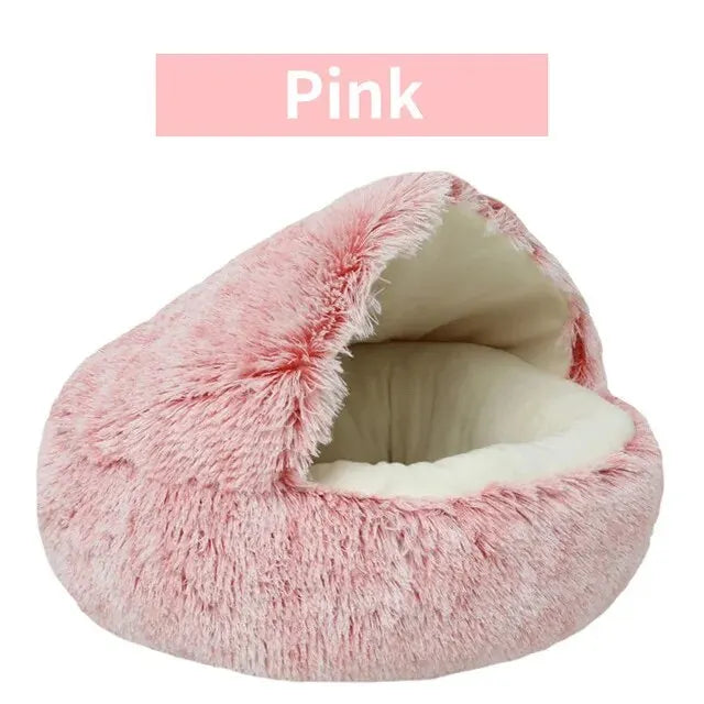 PAAWZY SnuggleCave – Pluche Huisdierbed met Capuchon