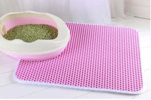 PAAWZY Kattenbakmat – Wasbare Antislip Mat met Dubbele Laag